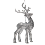 Hangend hert zilver glitter - Kerstdecoratie - zerostock - opkoper